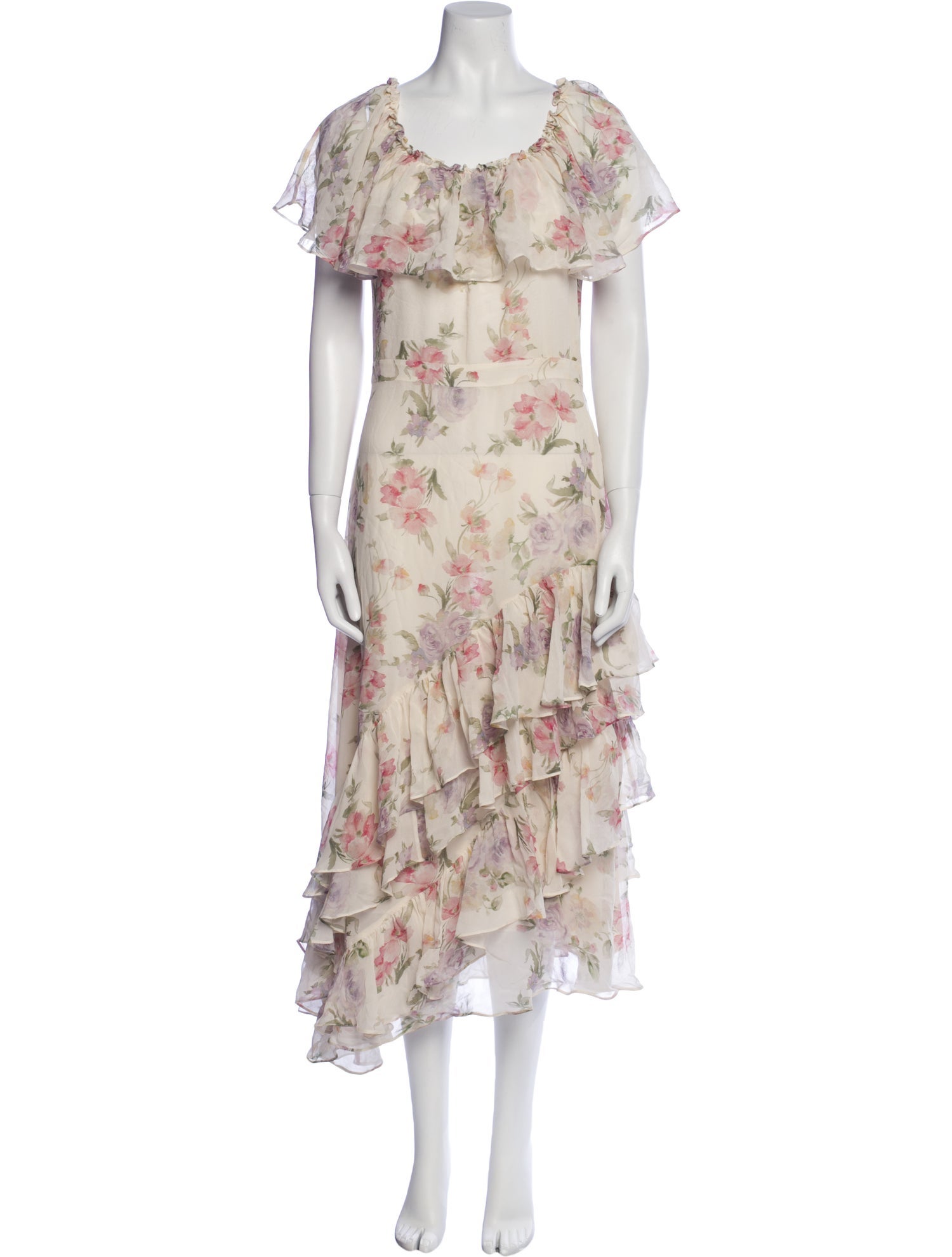 LoveShackFancy Floral Print Long Dress