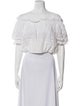 LoveShackFancy Off-The-Shoulder Short Sleeve Crop Top