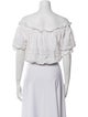 LoveShackFancy Off-The-Shoulder Short Sleeve Crop Top