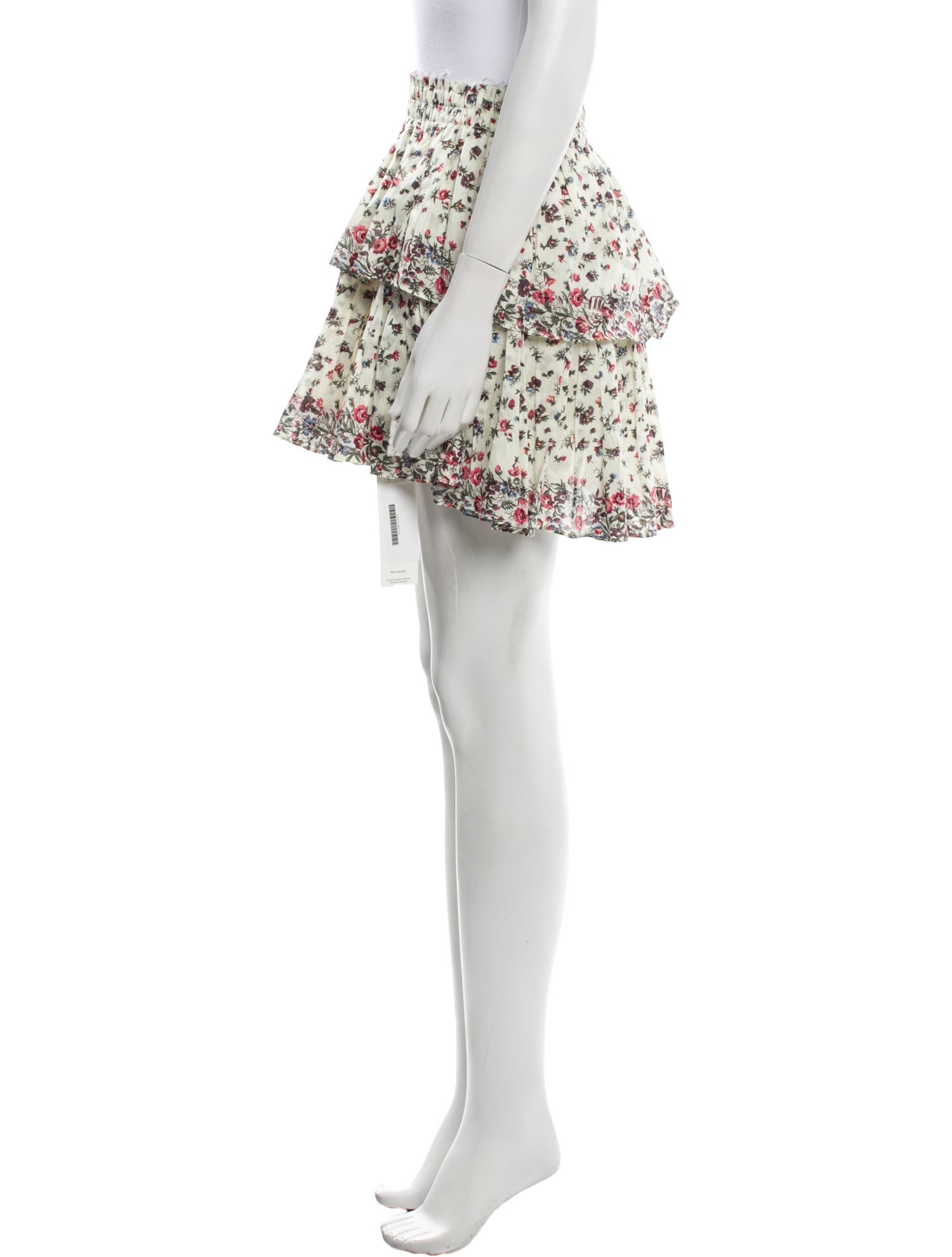 LoveShackFancy Floral Print Mini Skirt