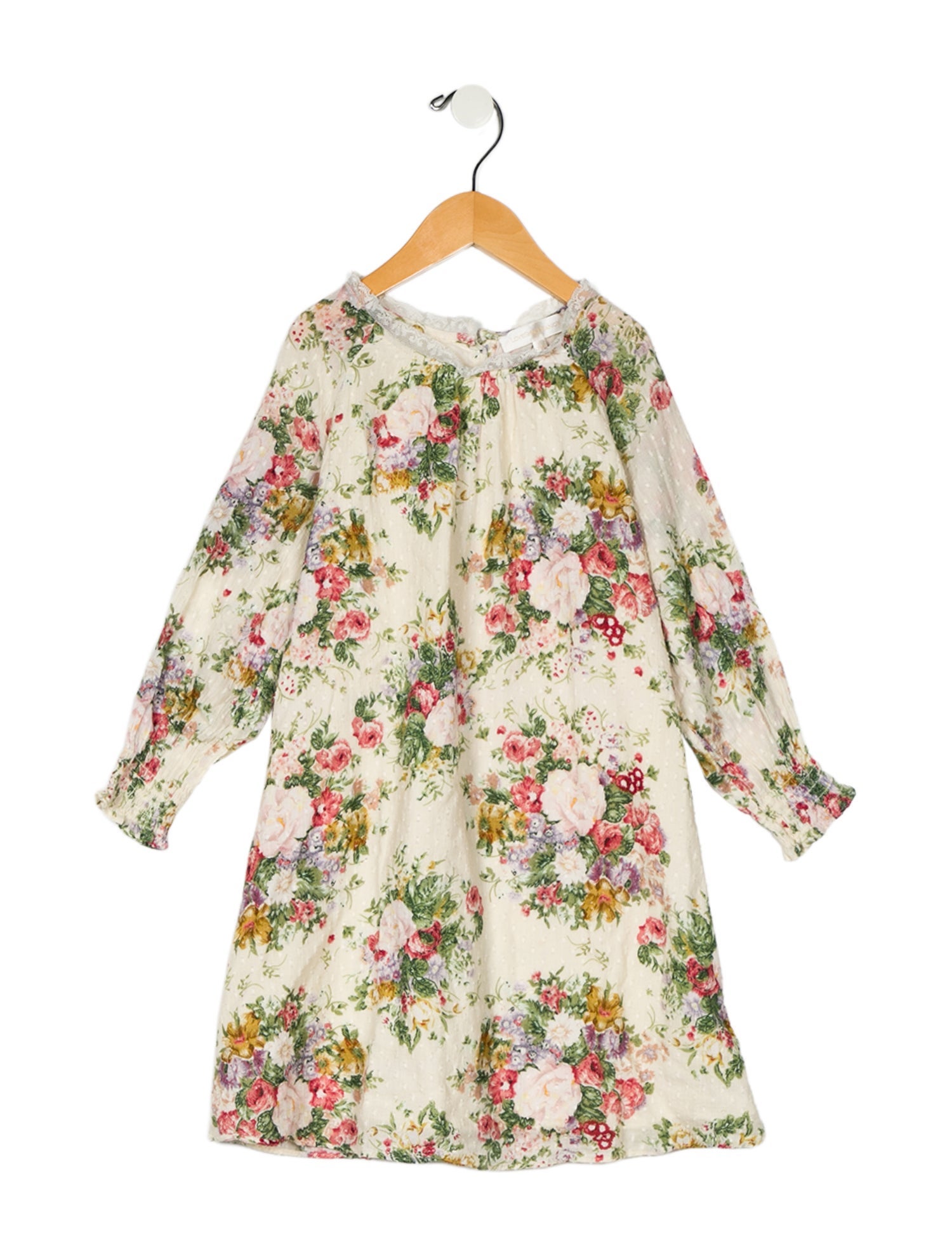 LoveShackFancy Kids girls' long sleeve print dress