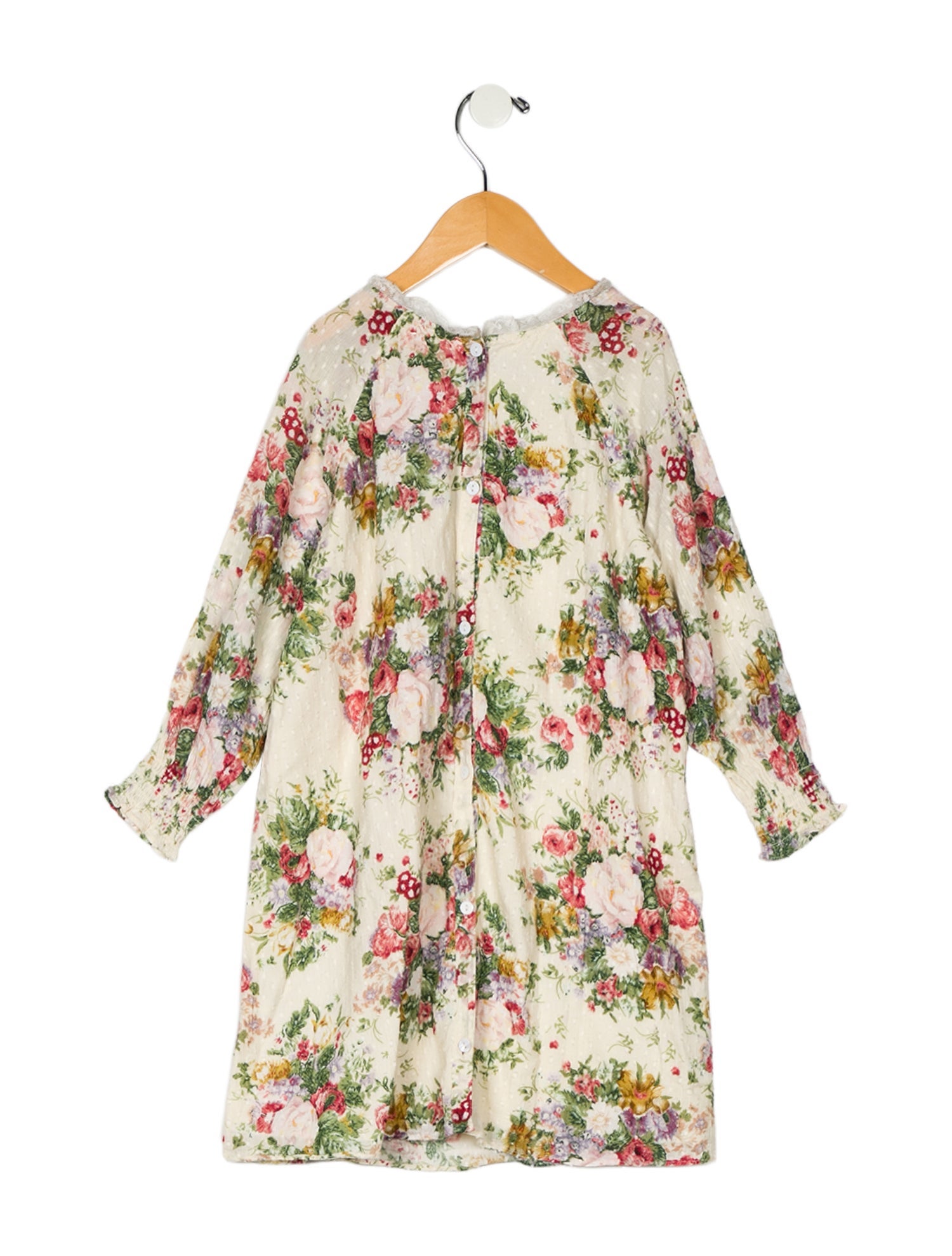 LoveShackFancy Kids girls' long sleeve print dress