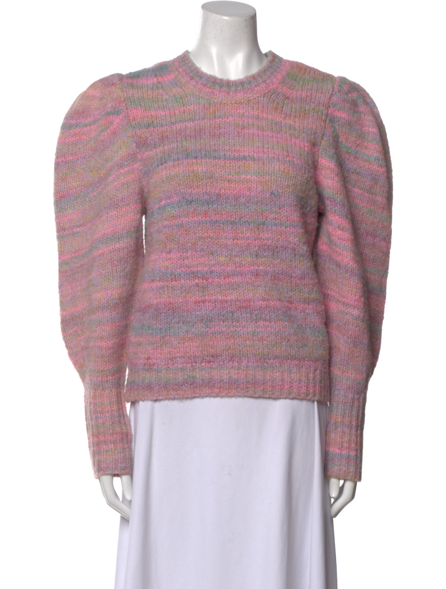 LoveShackFancy Striped Crew Neck Sweater