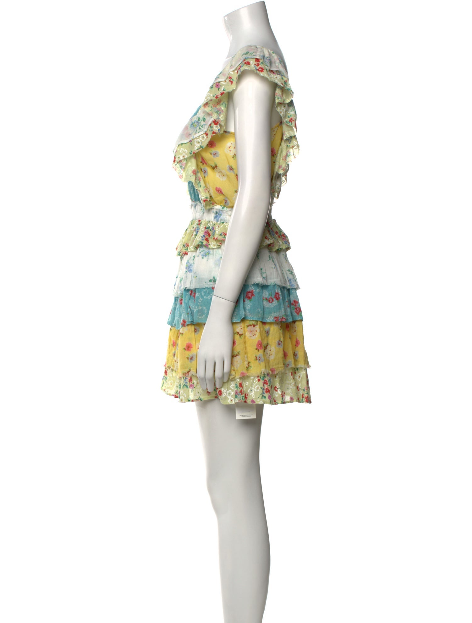 LoveShackFancy Floral Print Mini Dress