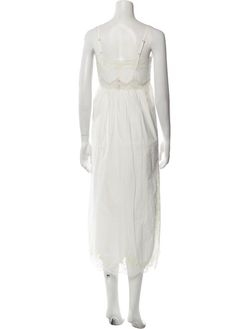 LoveShackFancy Square Neckline Long Dress