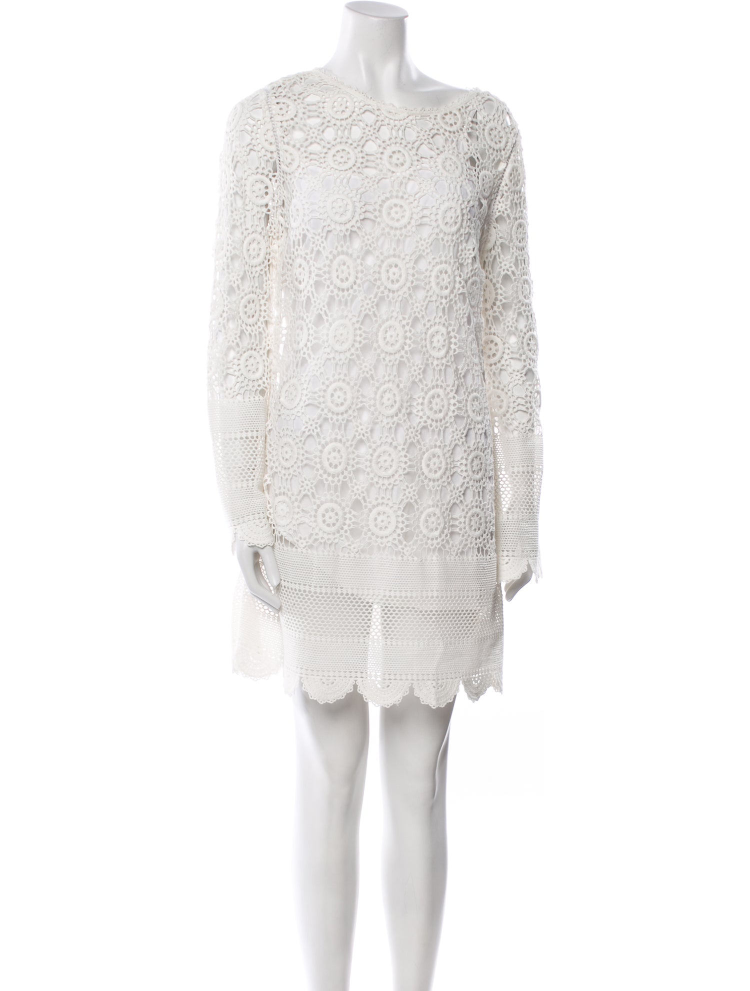 LoveShackFancy Colorblock Pattern Mini Dress