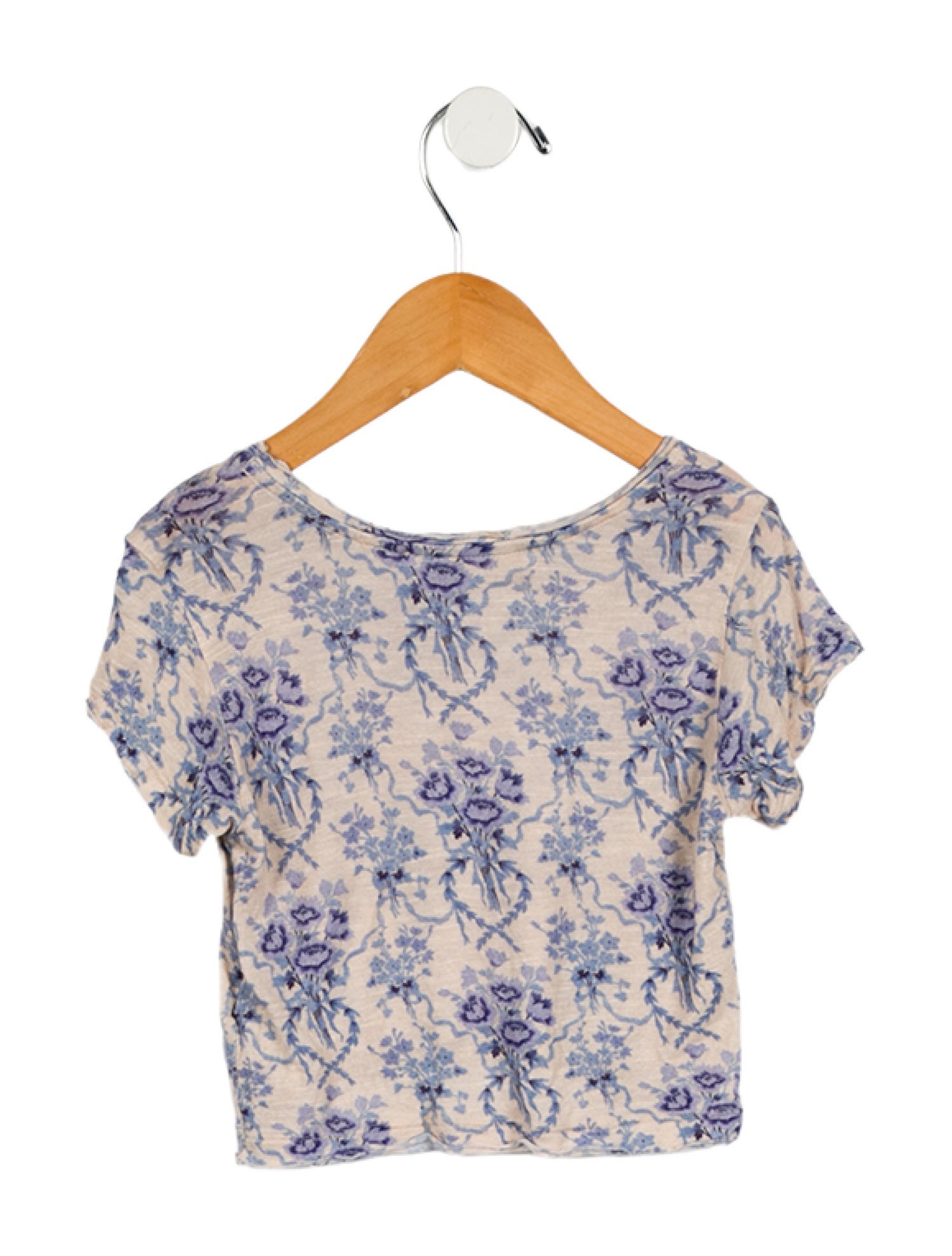 LoveShackFancy Toddler Girls' Floral Short Sleeve Top