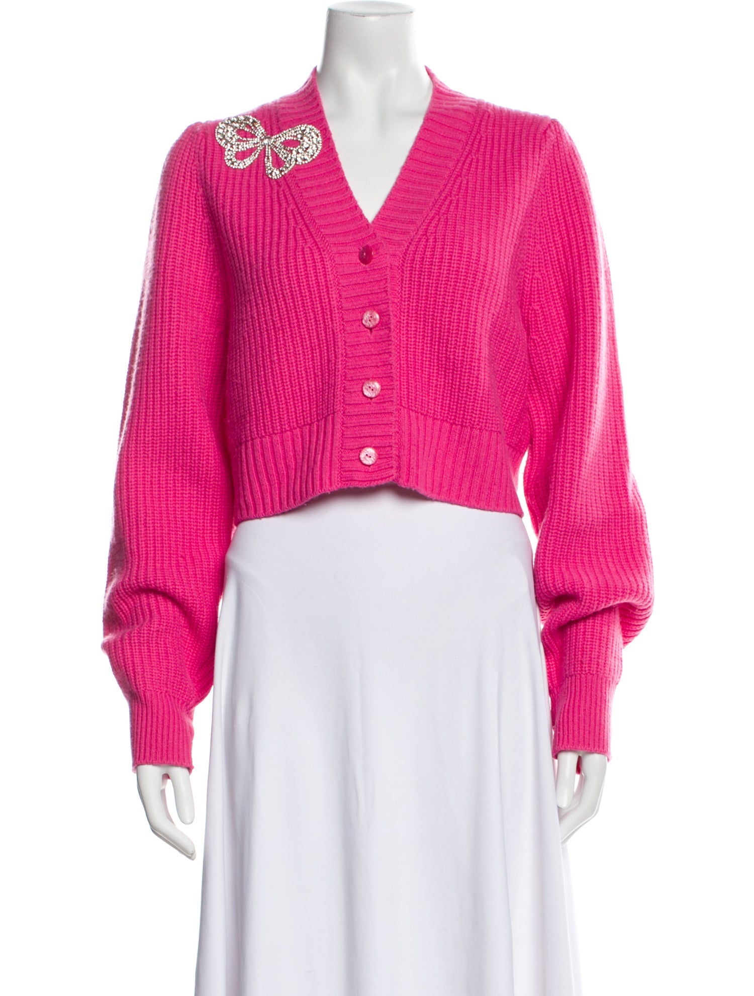 LoveShackFancy Wool V-Neck Sweater