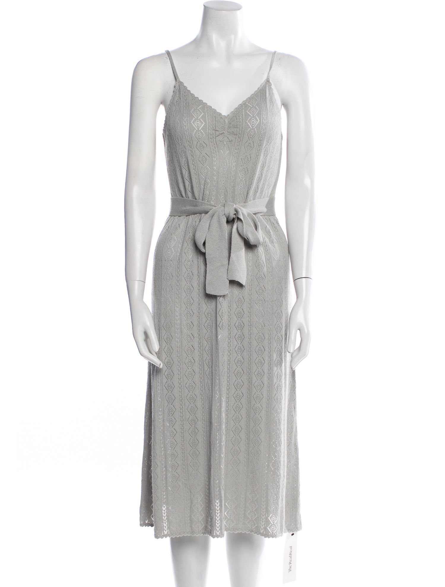 LoveShackFancy V-Neck Knee-Length Dress