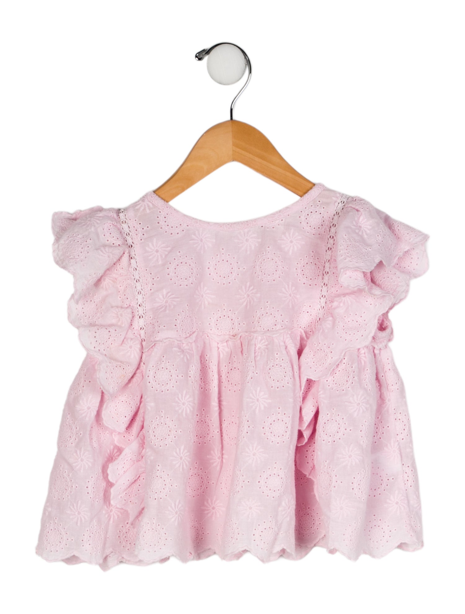 LoveShackFancy Toddler Girls' Eyelet Accent Sleeveless Top