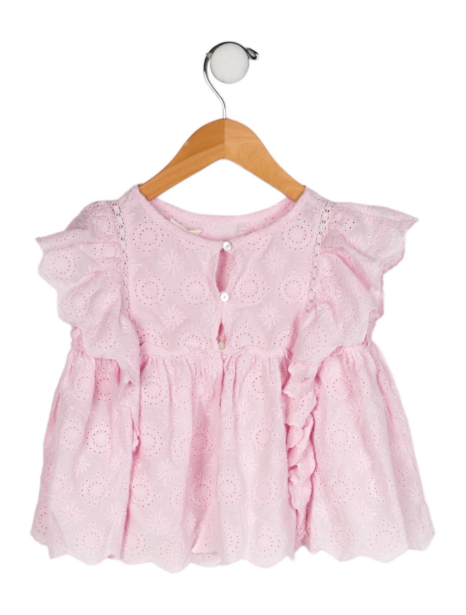 LoveShackFancy Toddler Girls' Eyelet Accent Sleeveless Top