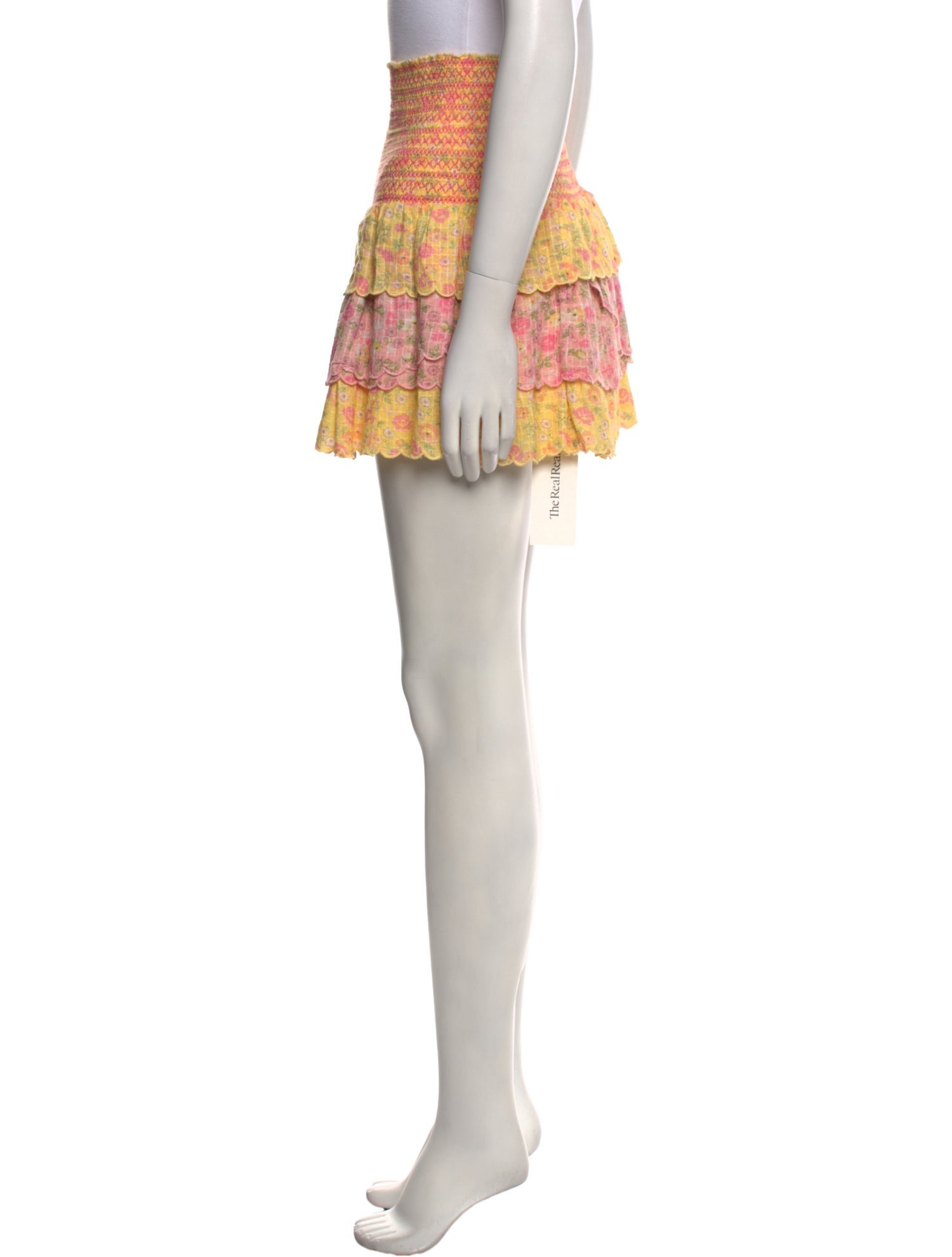 LoveShackFancy Printed Mini Skirt