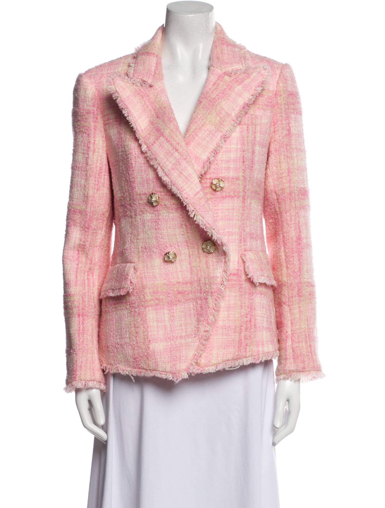LoveShackFancy Plaid Print Blazer
