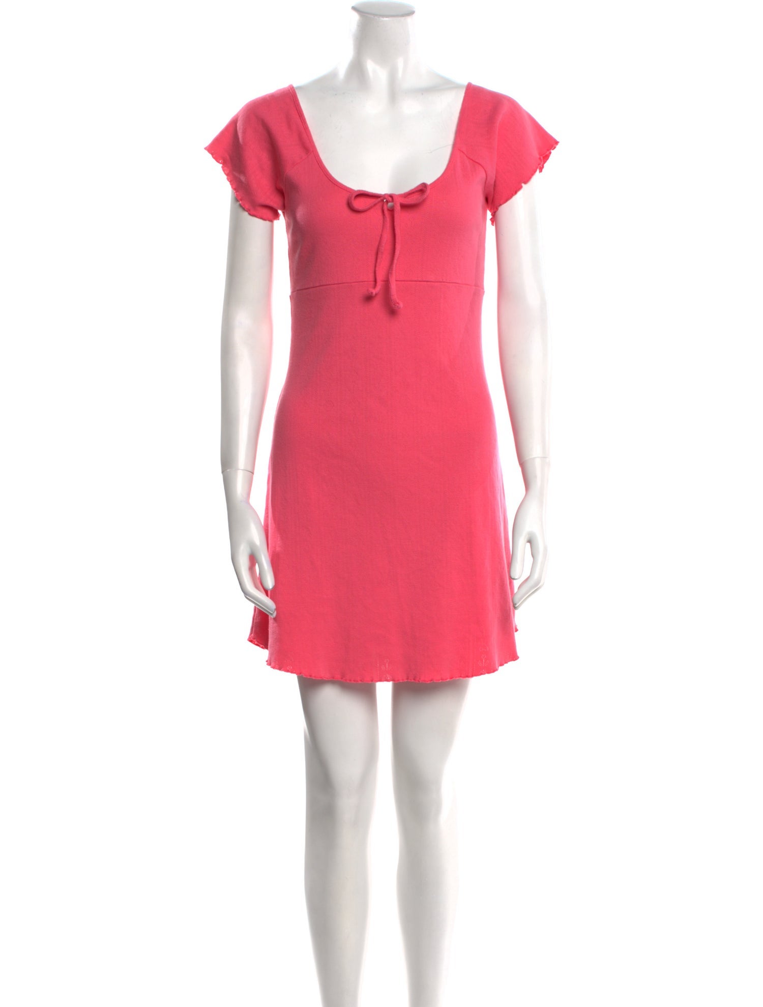 LoveShackFancy Scoop Neck Mini Dress