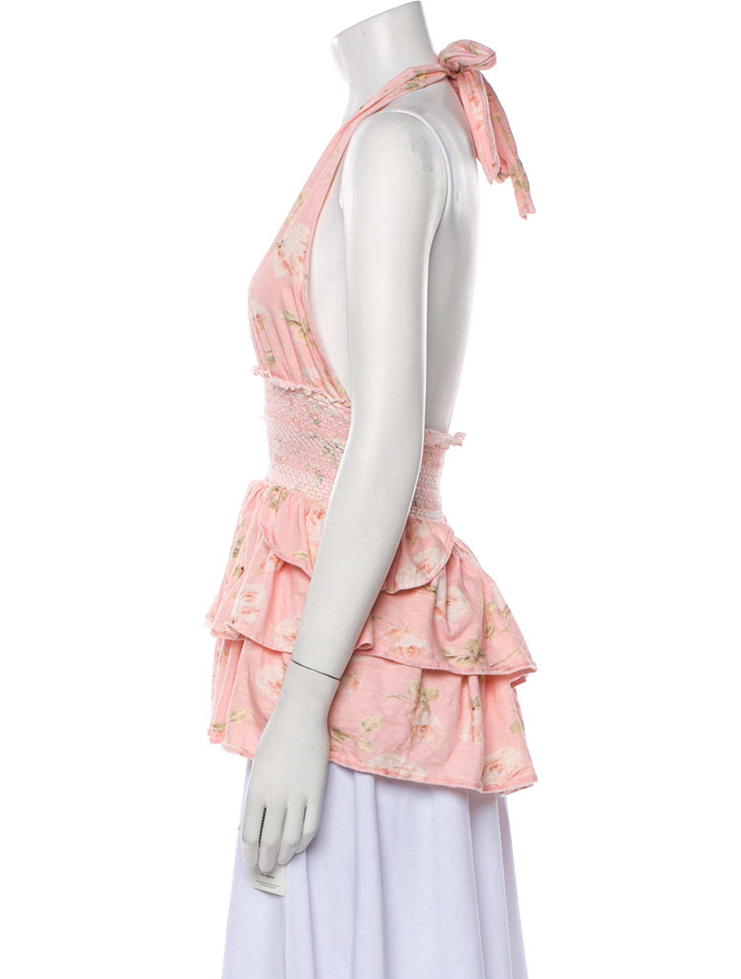 LoveShackFancy Printed V-Neck Blouse