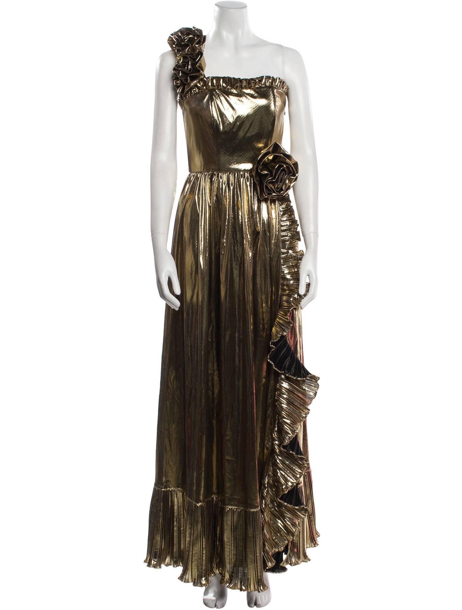 LoveShackFancy One-Shoulder Long Dress - Gold Dresses, Clothing - WLOSH137917 | The RealReal LoveShackFancy One-Shoulder Long Dress - Gold Dresses, Clothing - WLOSH137917 | The RealReal