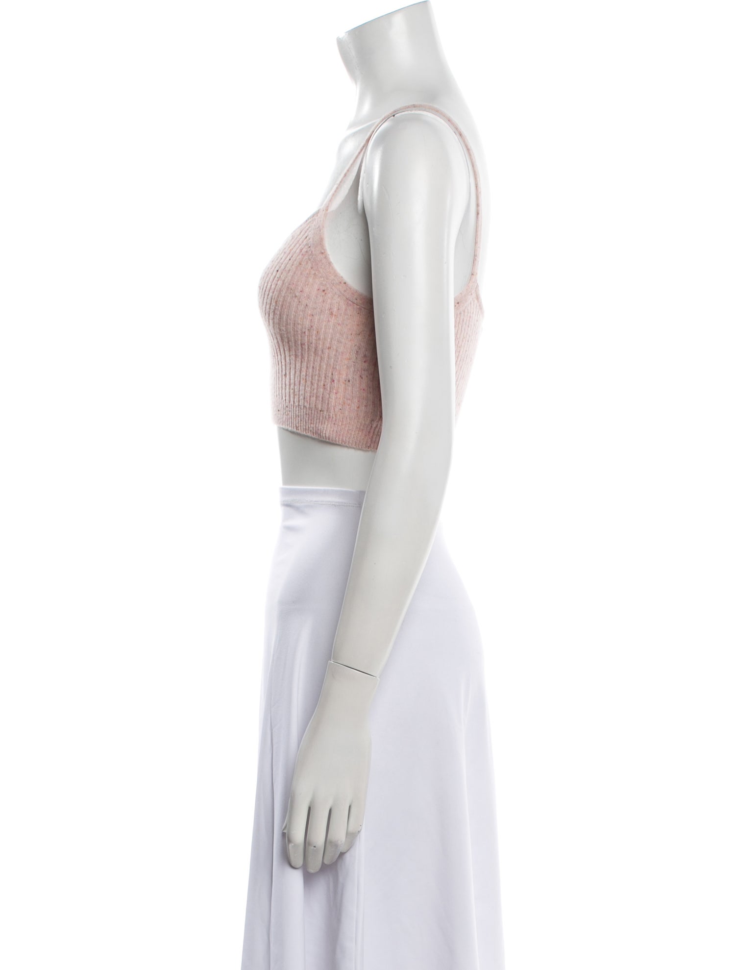 LoveShackFancy Cashmere V-Neck Crop Top