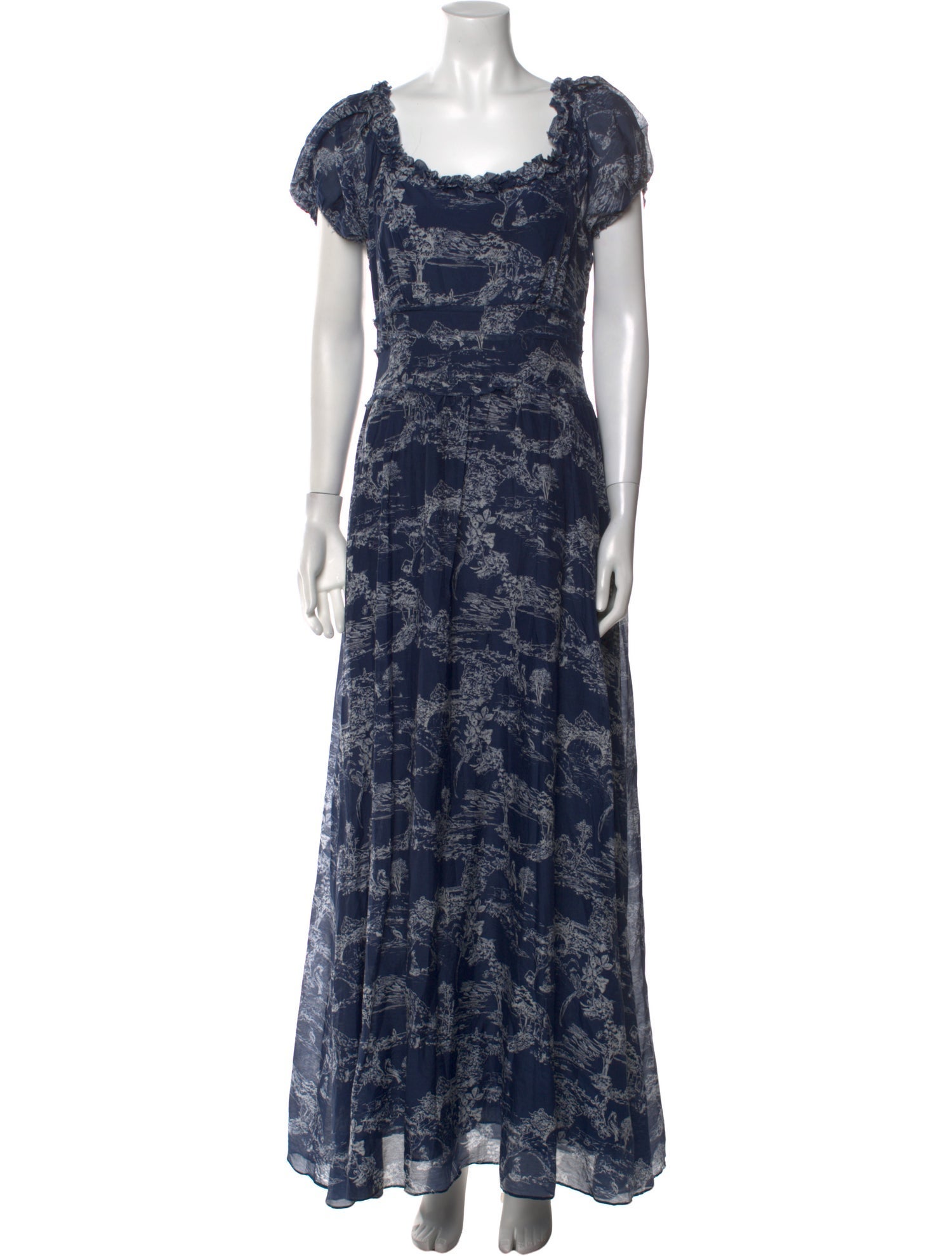 LoveShackFancy Floral Print Long Dress