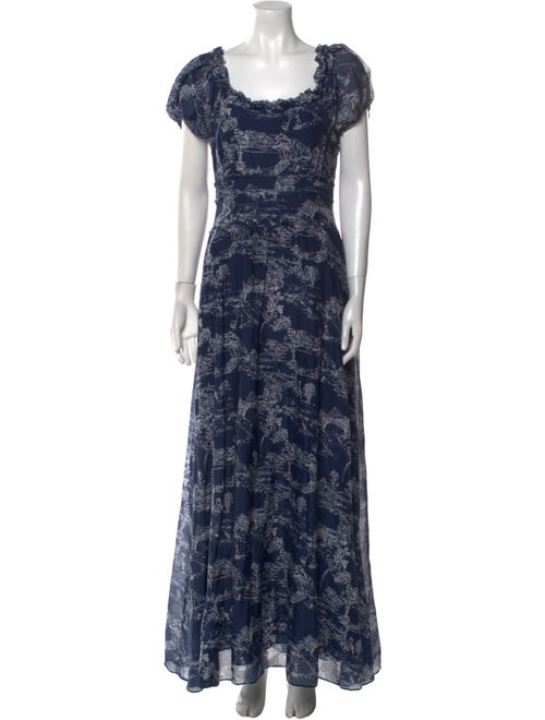 LoveShackFancy Floral Print Long Dress