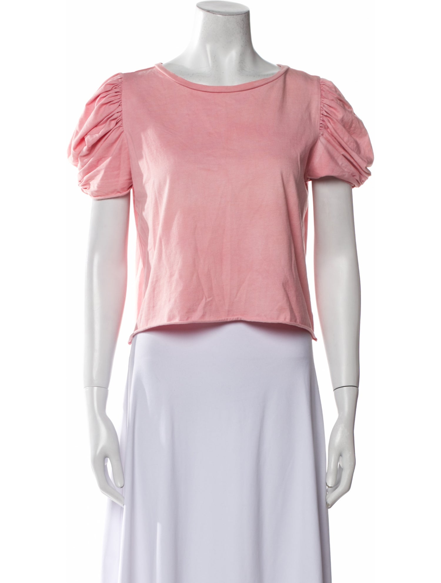 LoveShackFancy Bateau Neckline Short Sleeve T-Shirt