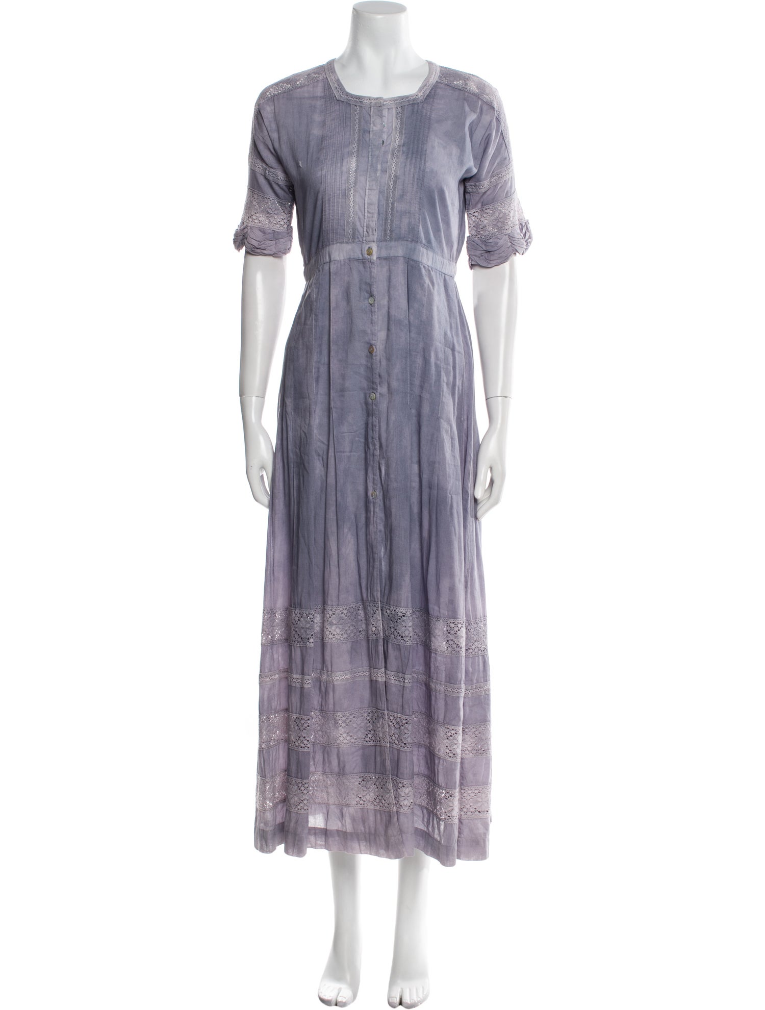 LoveShackFancy Crew Neck Long Dress