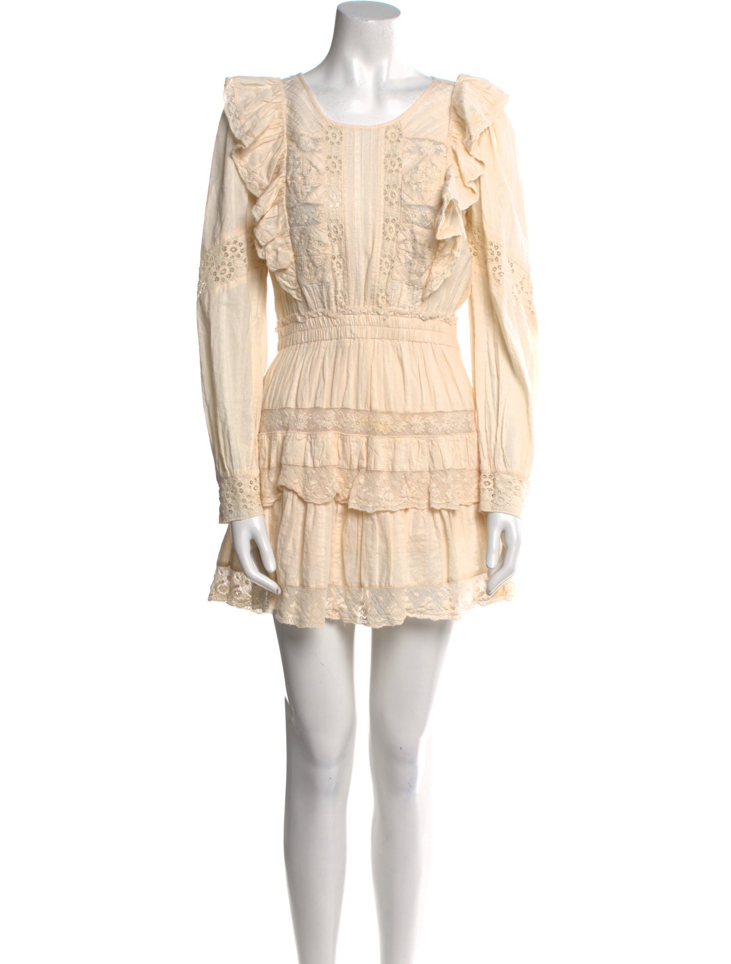 LoveShackFancy Scoop Neck Mini Dress