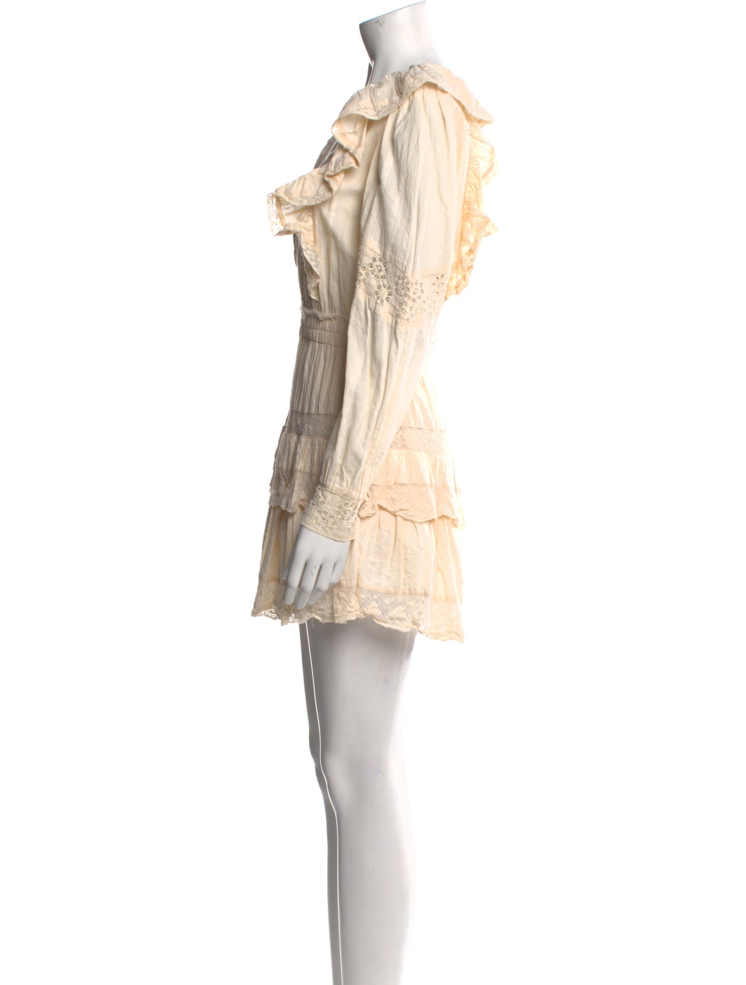 LoveShackFancy Scoop Neck Mini Dress