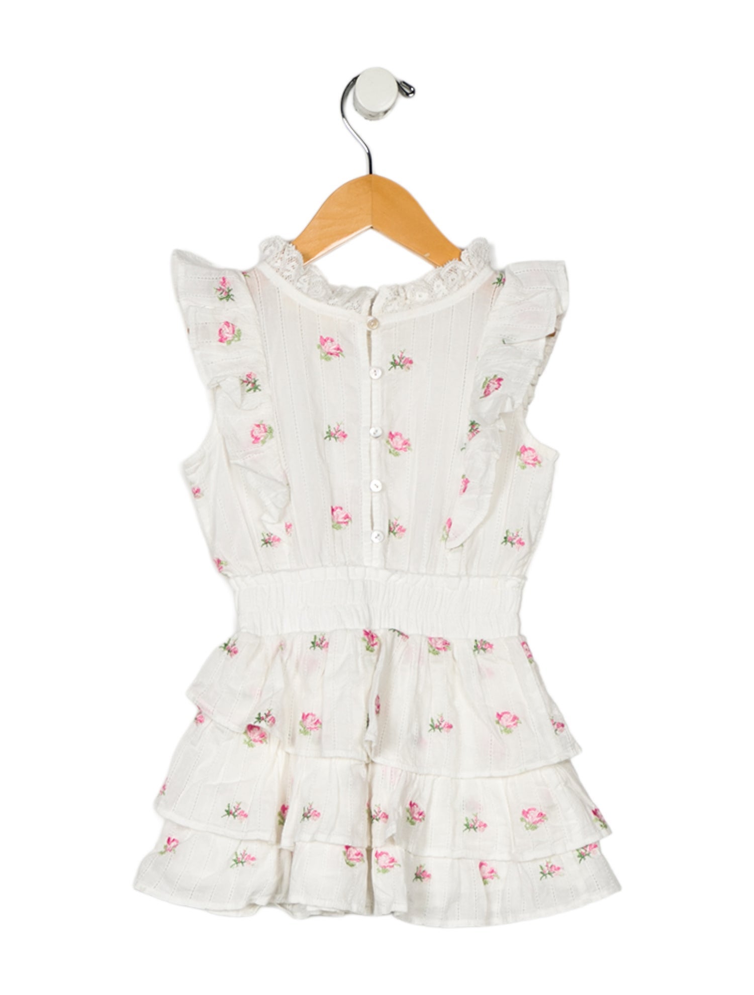LoveShackFancy toddler girls' white and pink dress