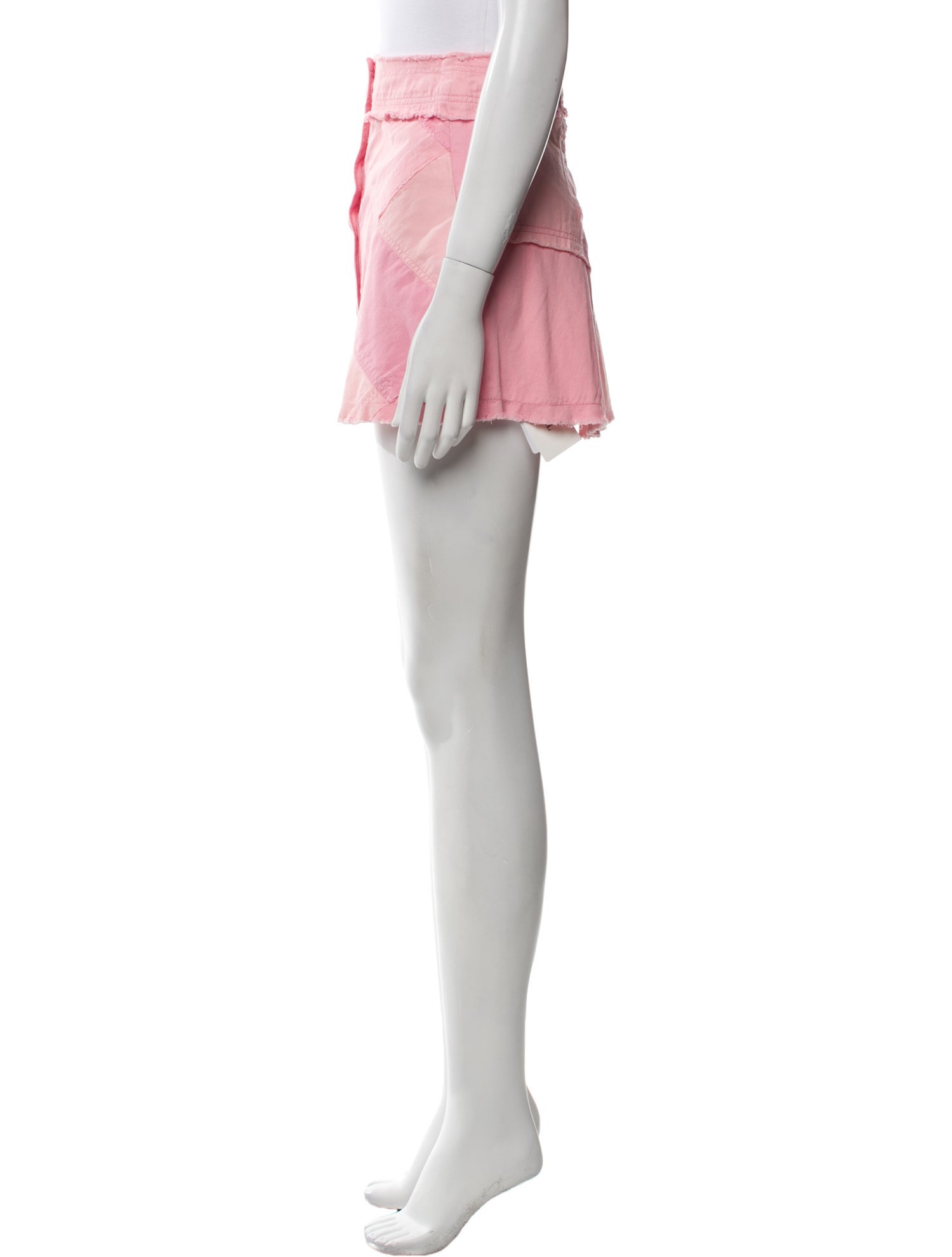 LoveShackFancy Raw-Edge Trim Mini Skirt