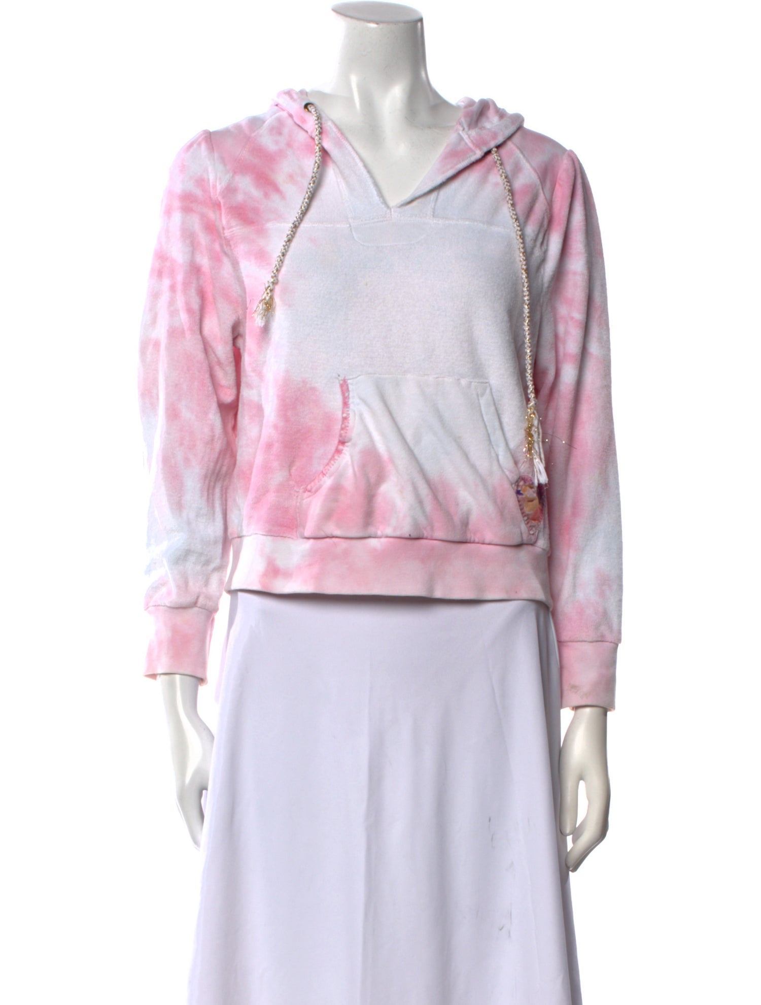 LoveShackFancy Tie-Dye Print Cowl Neck Sweatshirt