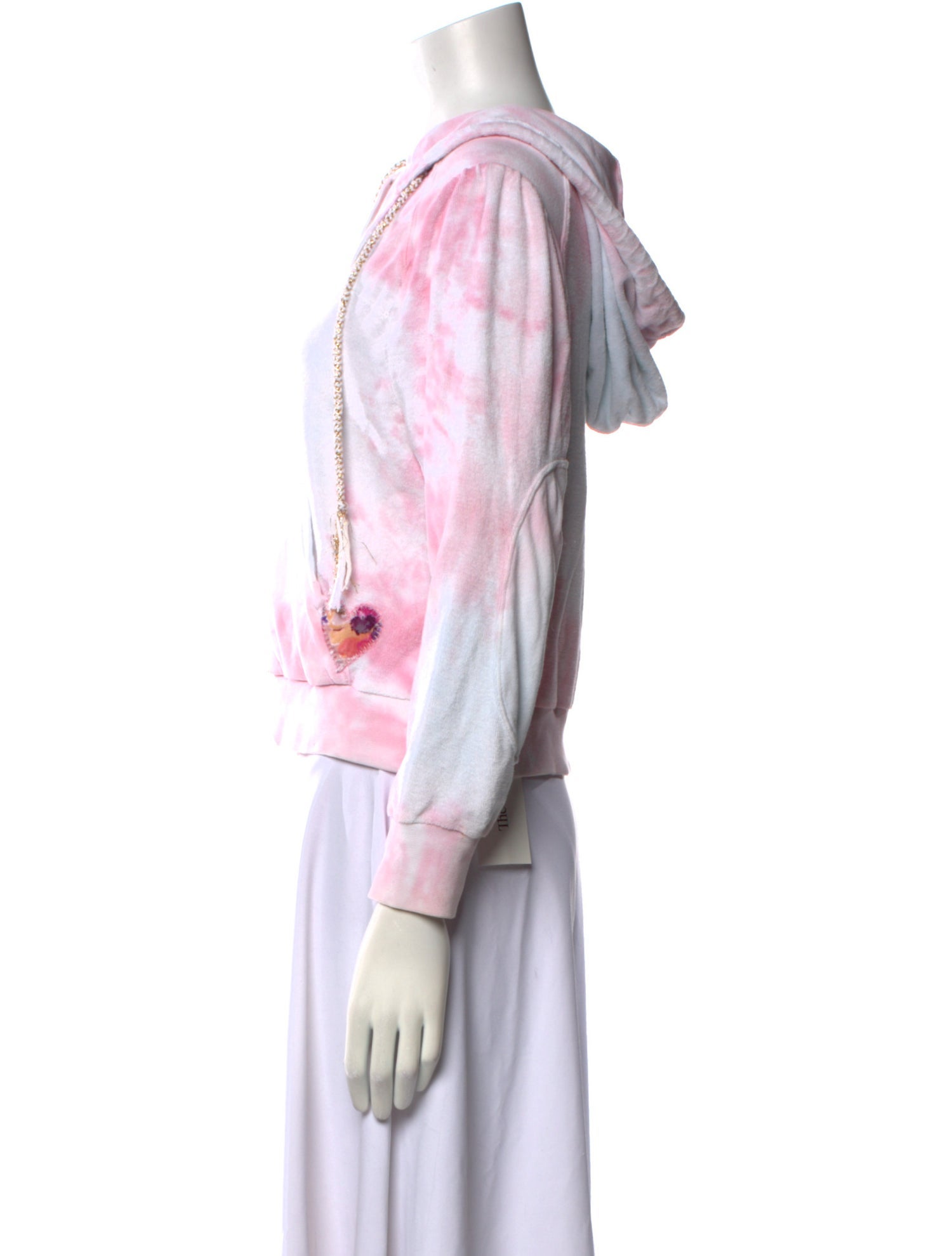 LoveShackFancy Tie-Dye Print Cowl Neck Sweatshirt