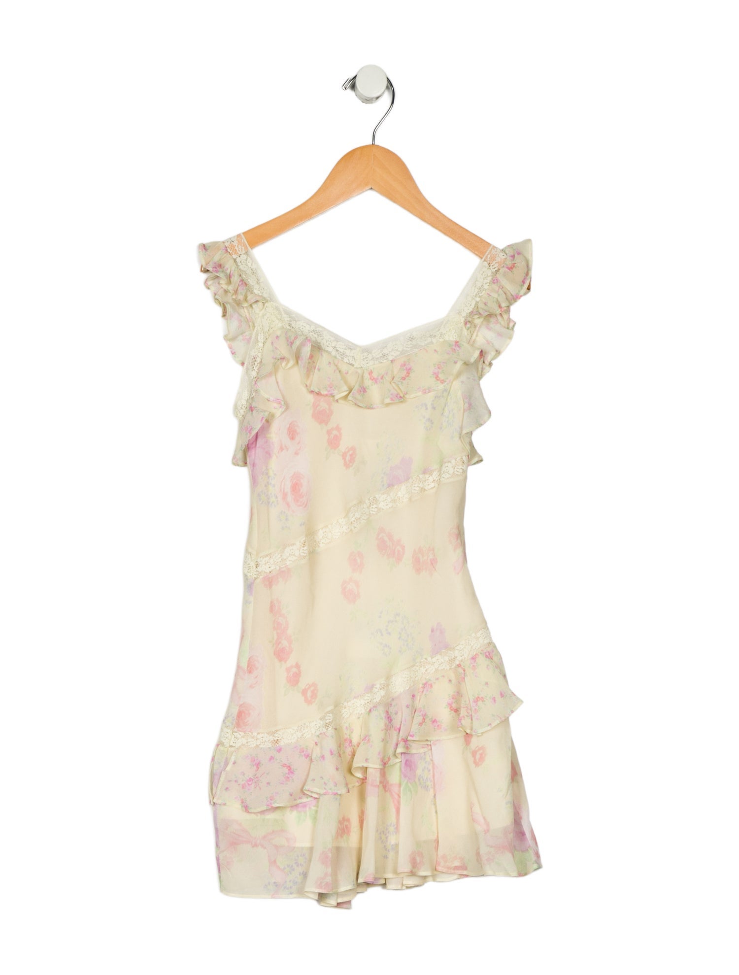 LoveShackFancy Girls' Sleeveless Floral Printed Dress w/ Tags