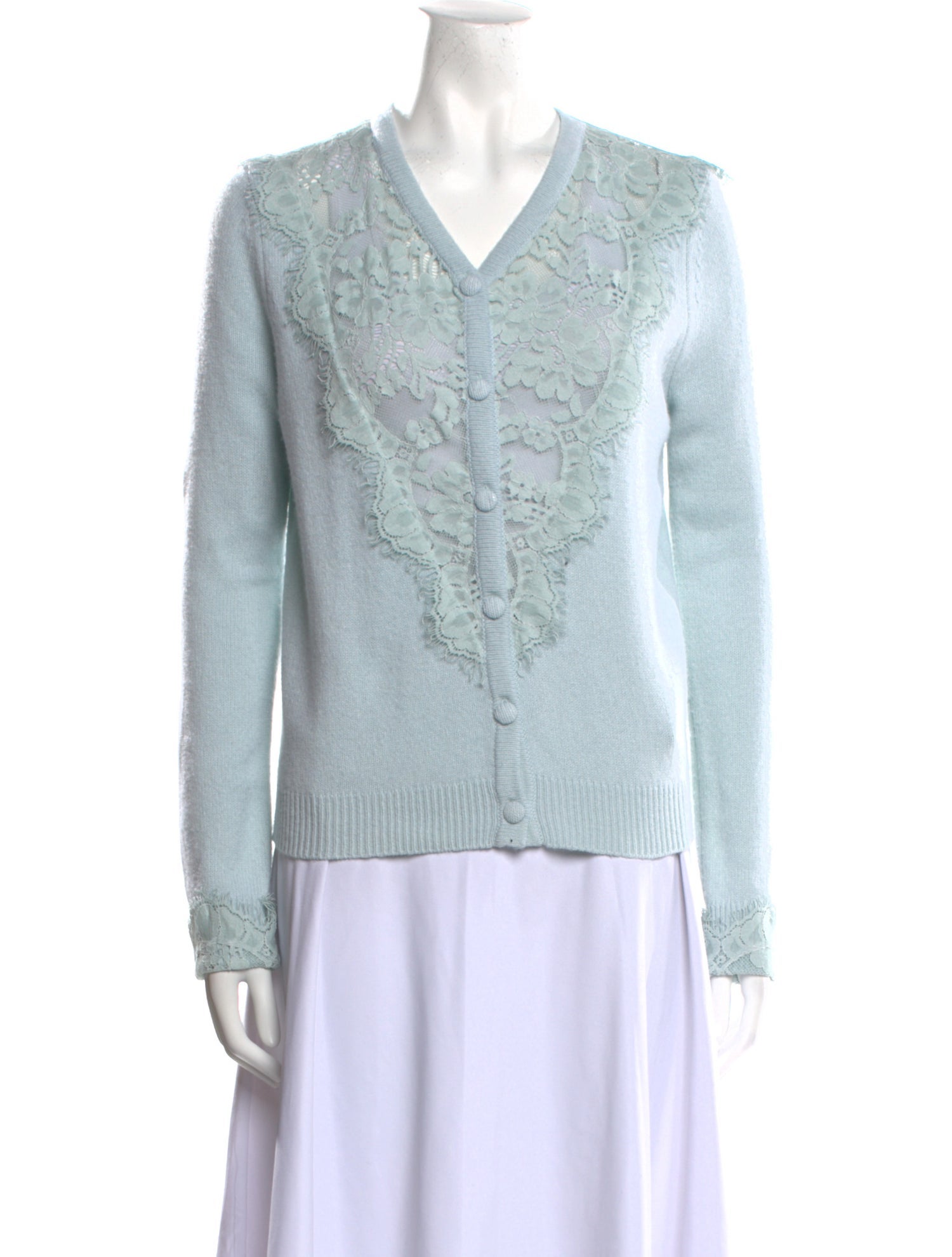 LoveShackFancy Wool V-Neck Sweater