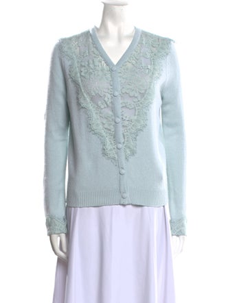 LoveShackFancy Wool V-Neck Sweater