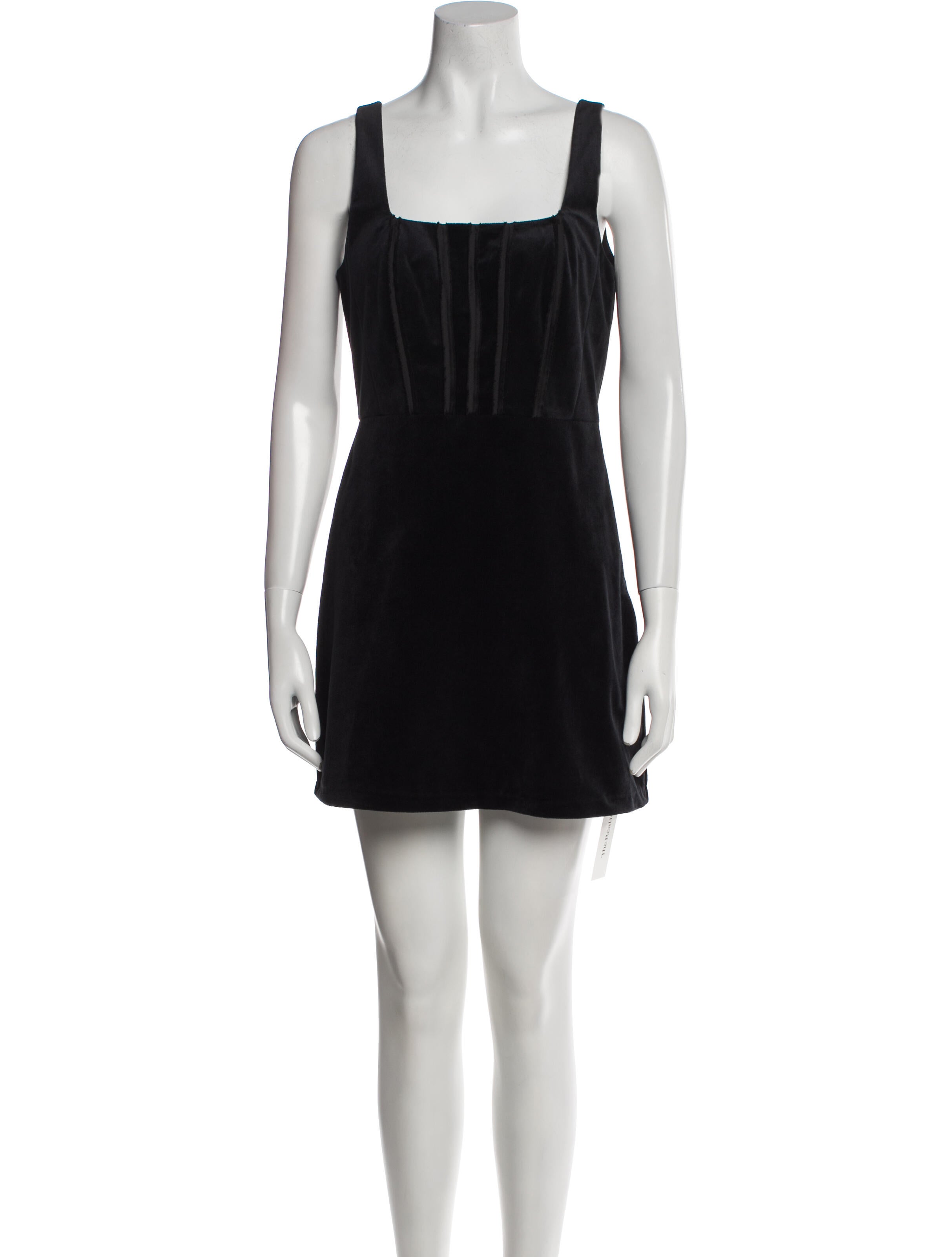 LoveShackFancy Square Neckline Mini Dress