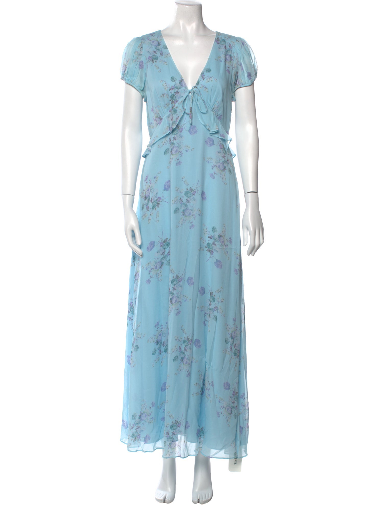 LoveShackFancy Floral Print Long Dress