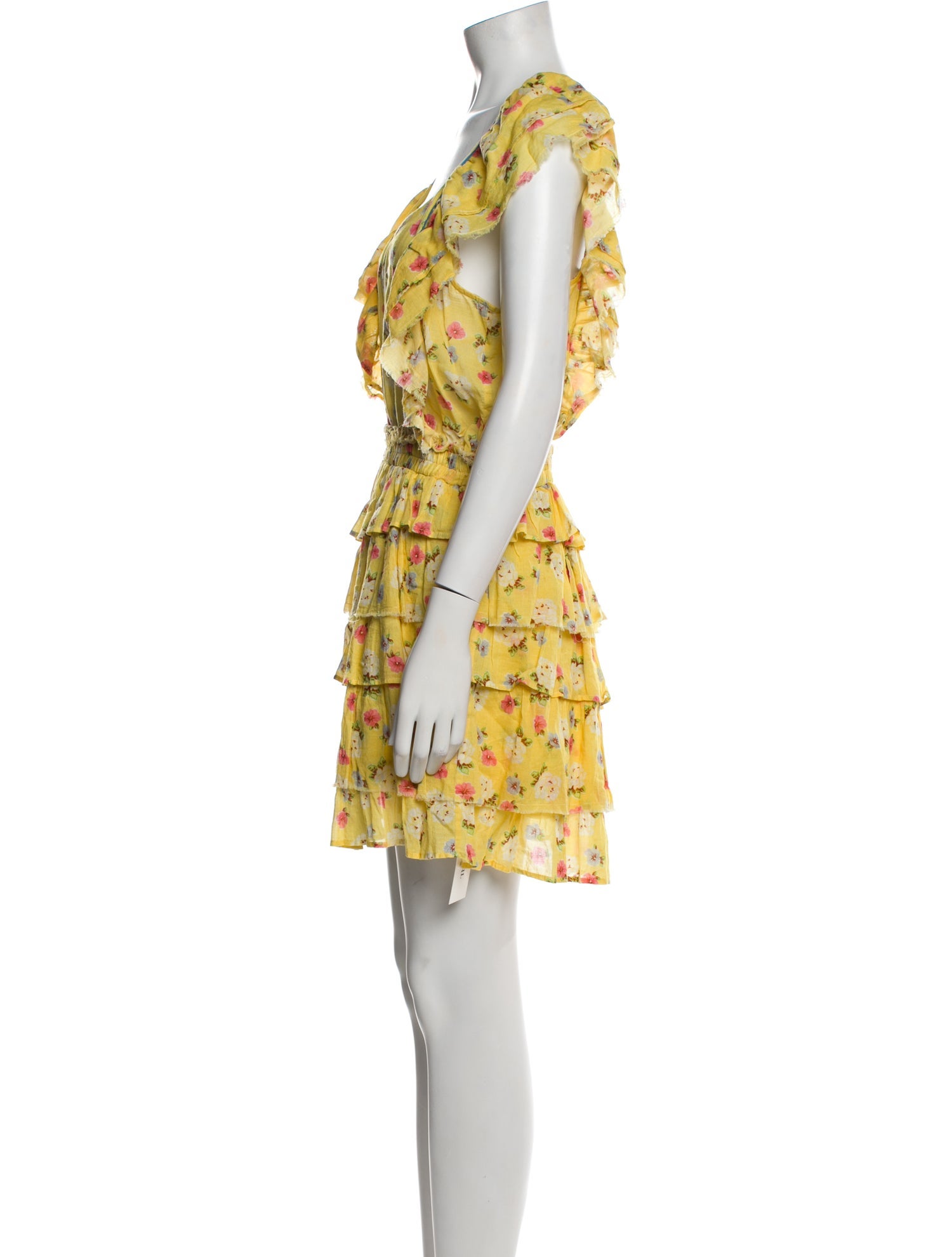 LoveShackFancy Floral Print Mini Dress