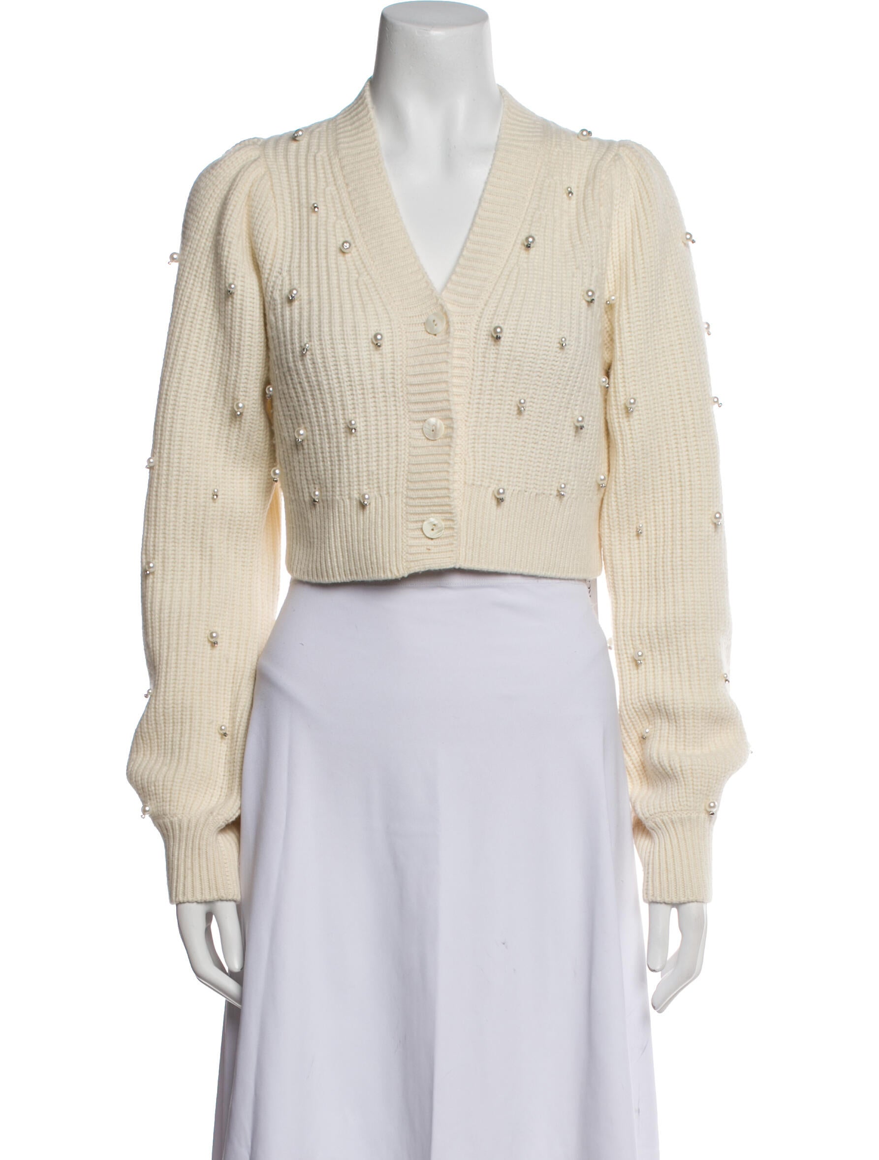 LoveShackFancy Wool V-Neck Sweater