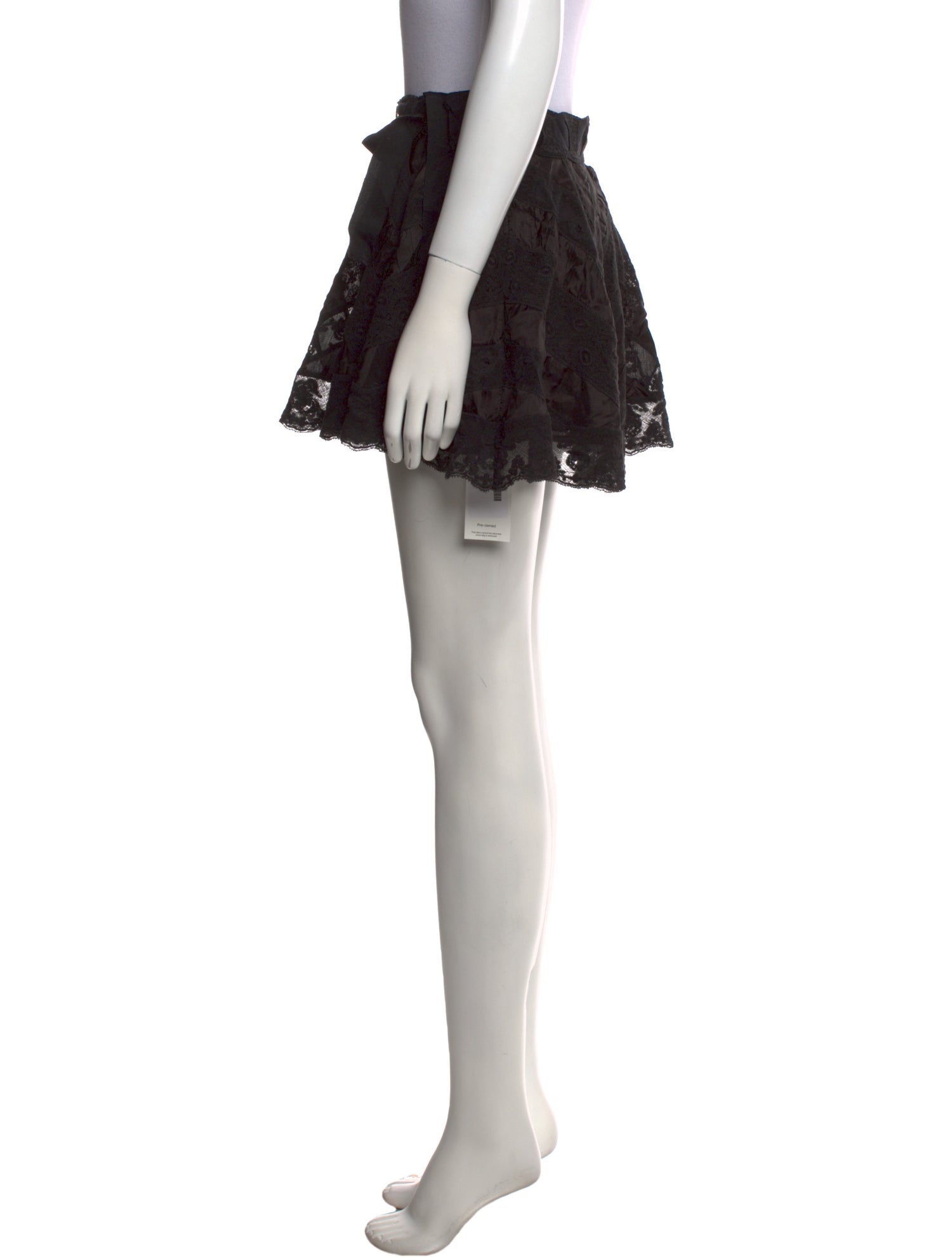 LoveShackFancy Ruffle Embellishment Mini Skirt