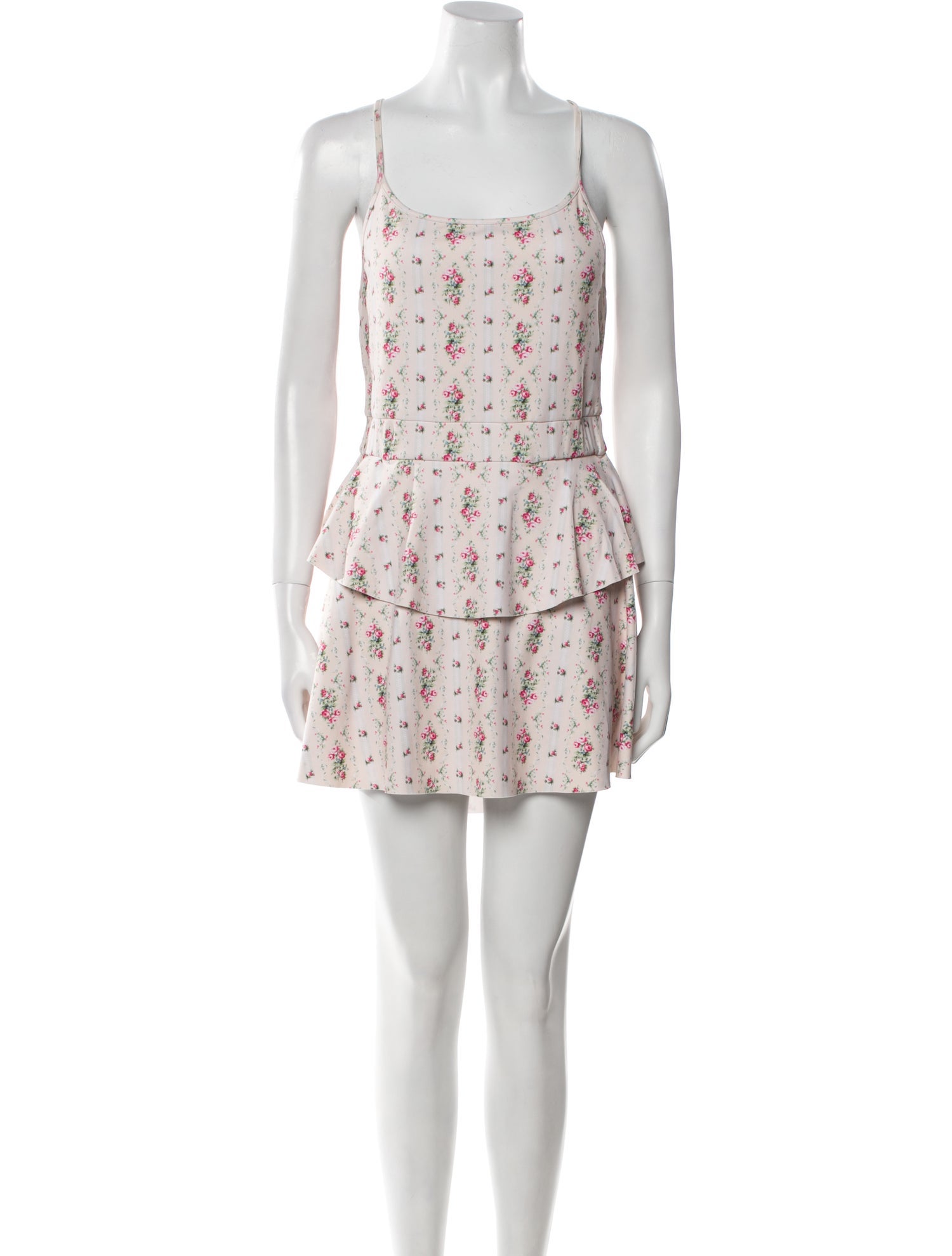 LoveShackFancy Floral Print Mini Dress