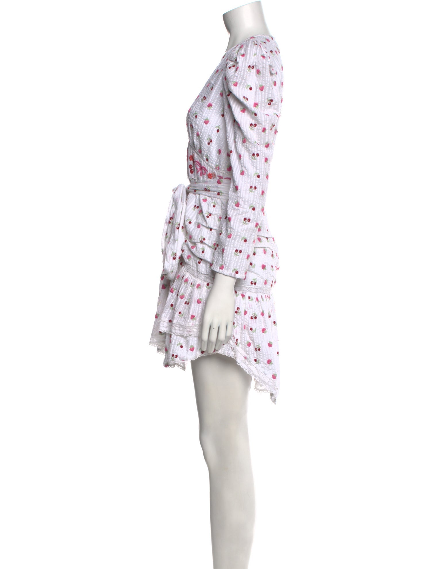 LoveShackFancy Floral Print Mini Dress