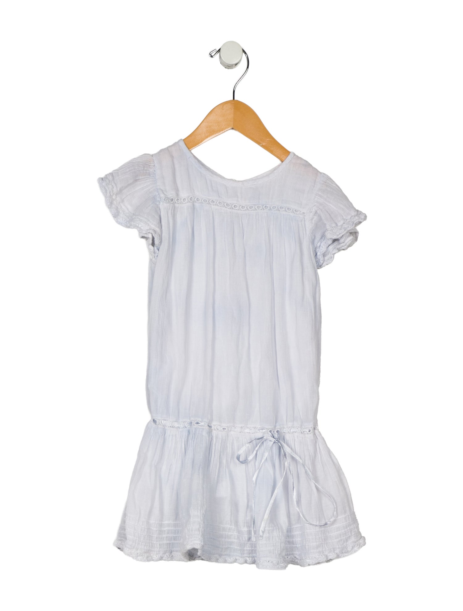 LoveShackFancy Girls Short Sleeve Cotton Dress