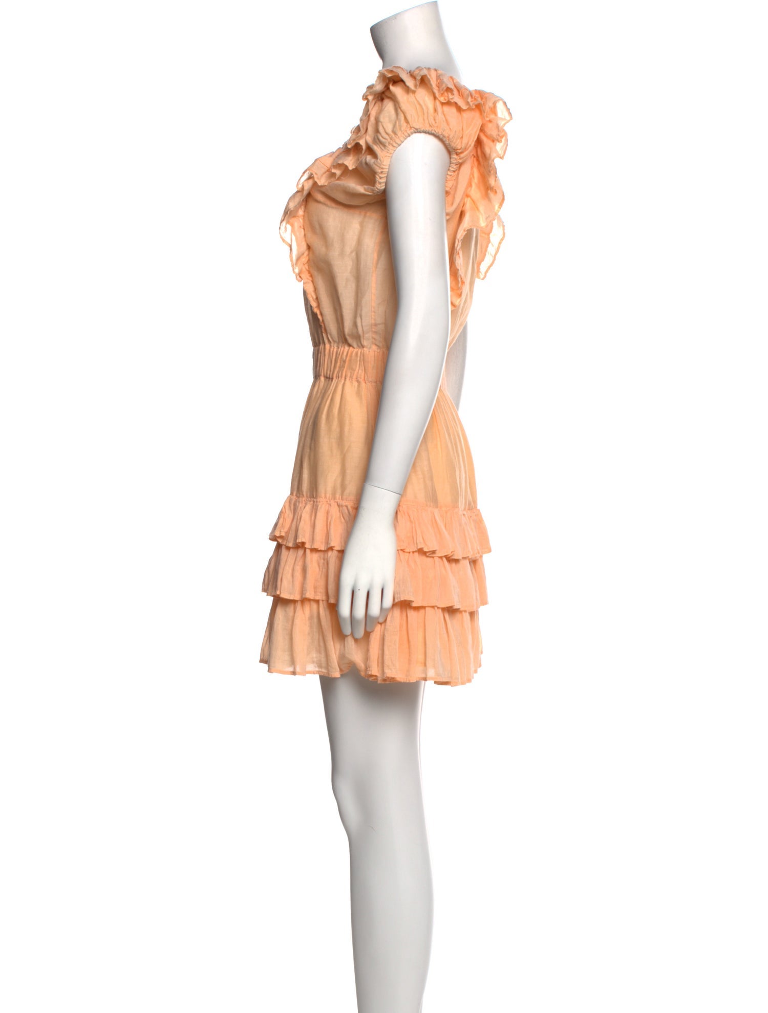 LoveShackFancy Square Neckline Mini Dress