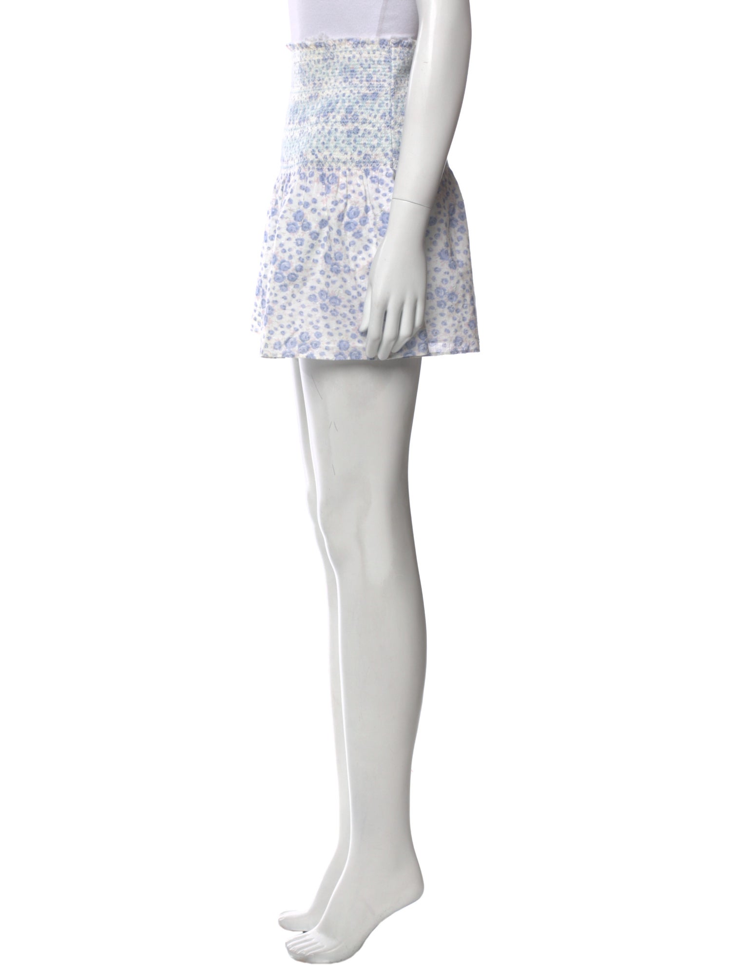 LoveShackFancy Floral Print Mini Skirt