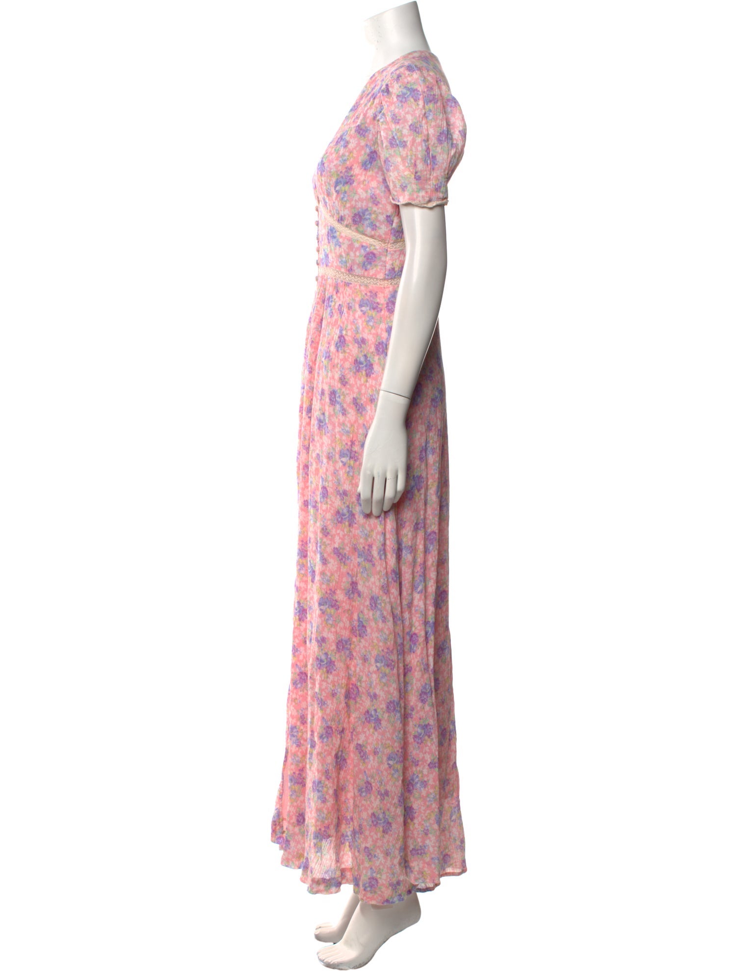 LoveShackFancy Floral Print Long Dress