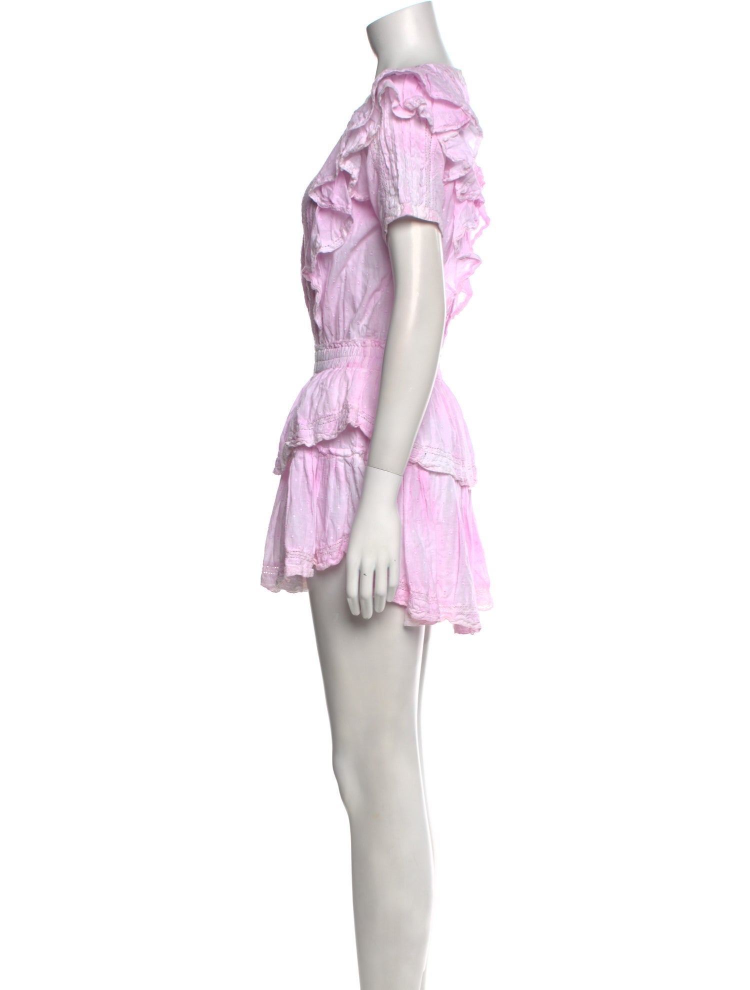 LoveShackFancy Scoop Neck Mini Dress