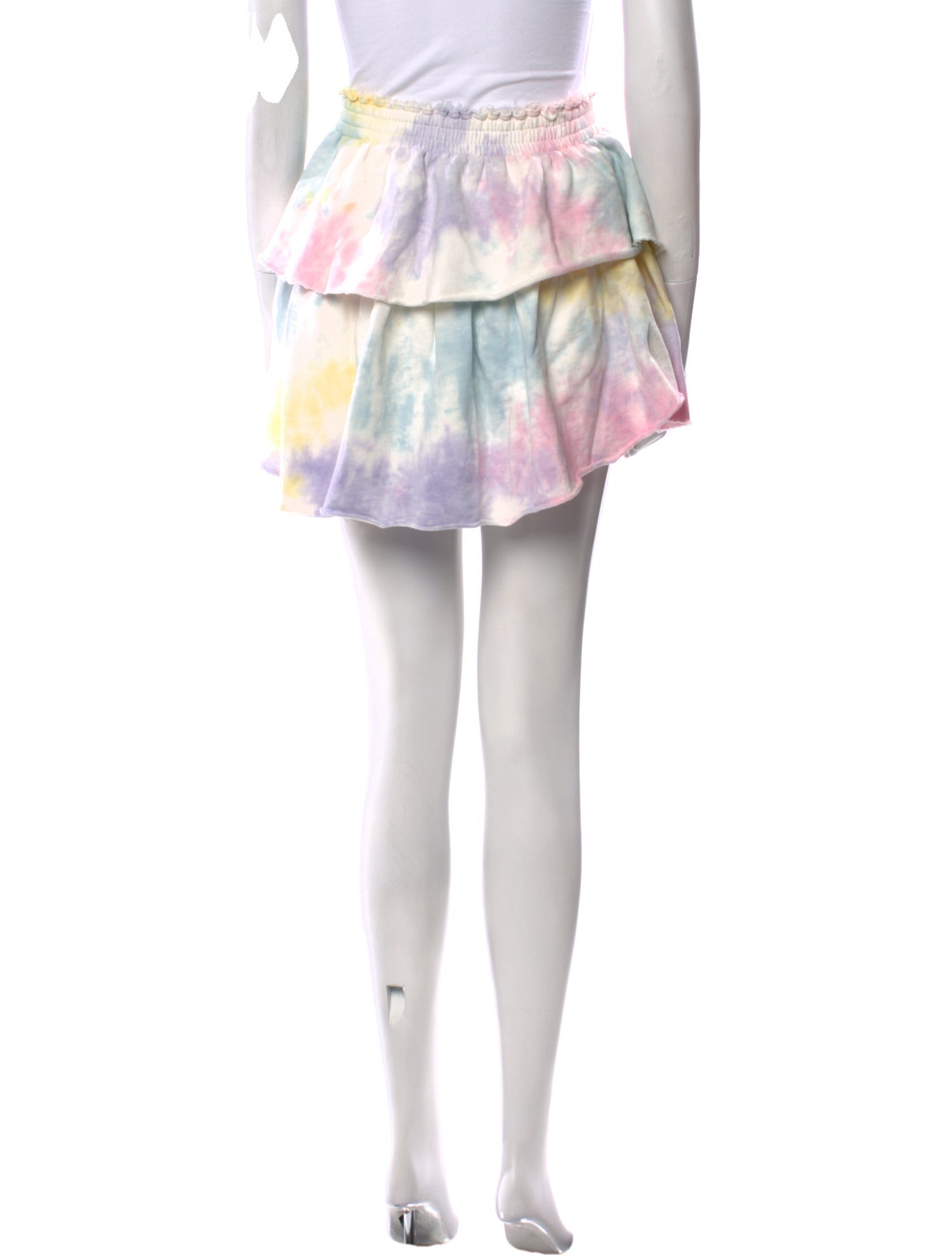 LoveShackFancy Tie-Dye Print Mini Skirt