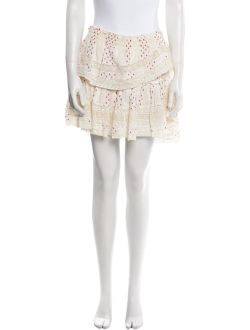 LoveShackFancy Floral Print Mini Skirt