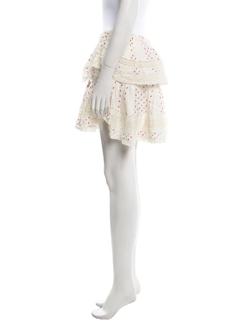 LoveShackFancy Floral Print Mini Skirt
