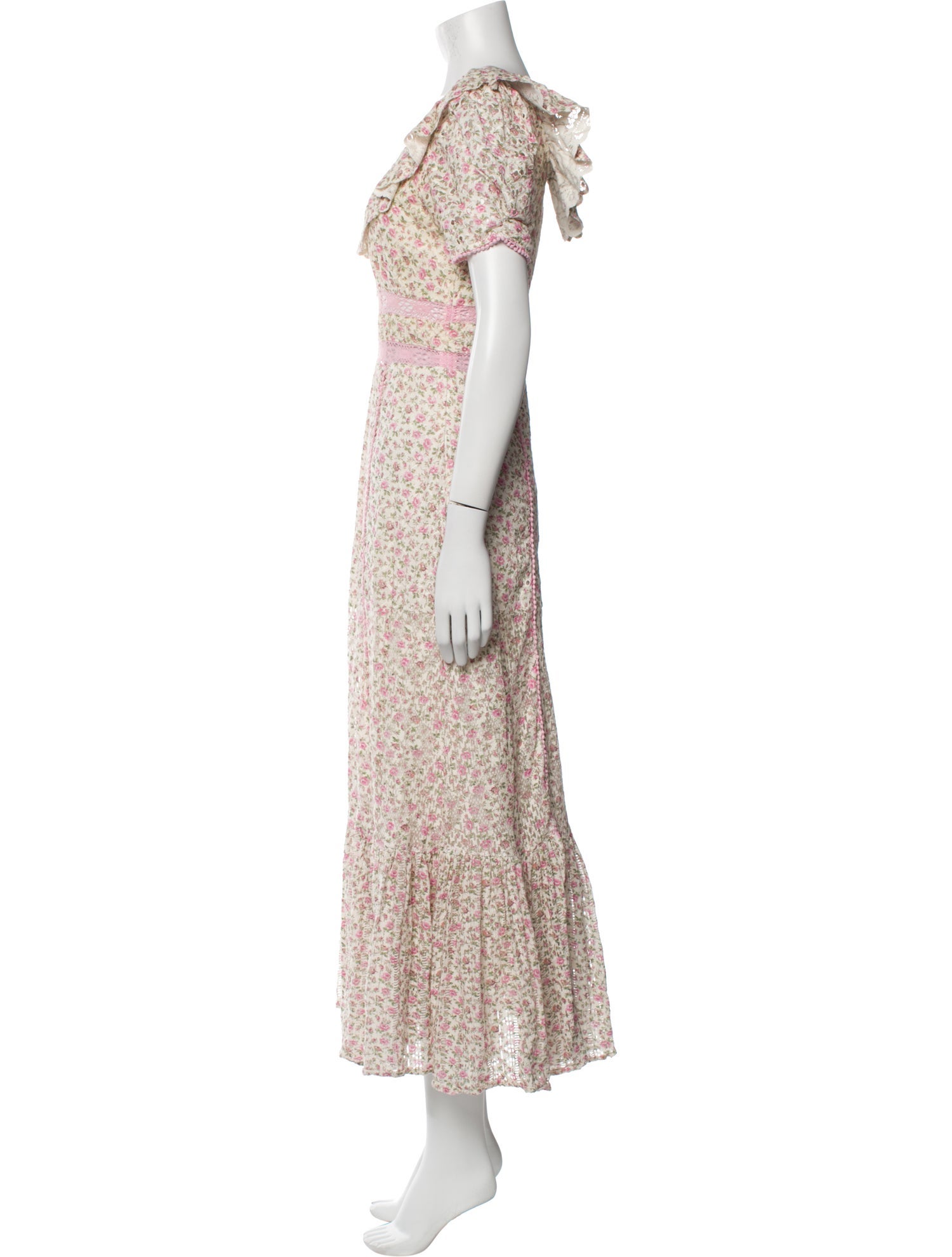 LoveShackFancy Floral Print Long Dress